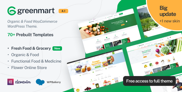 GreenMart 4.1.2 – Organic & Food WooCommerce WordPress Theme